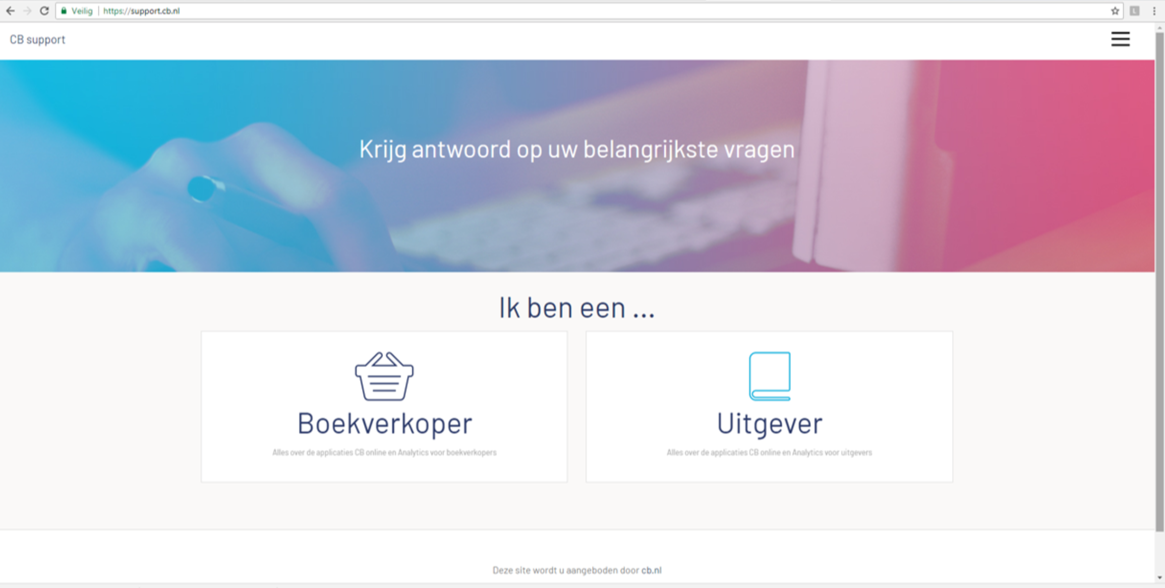 Een nieuw CB Online voor uitgevers